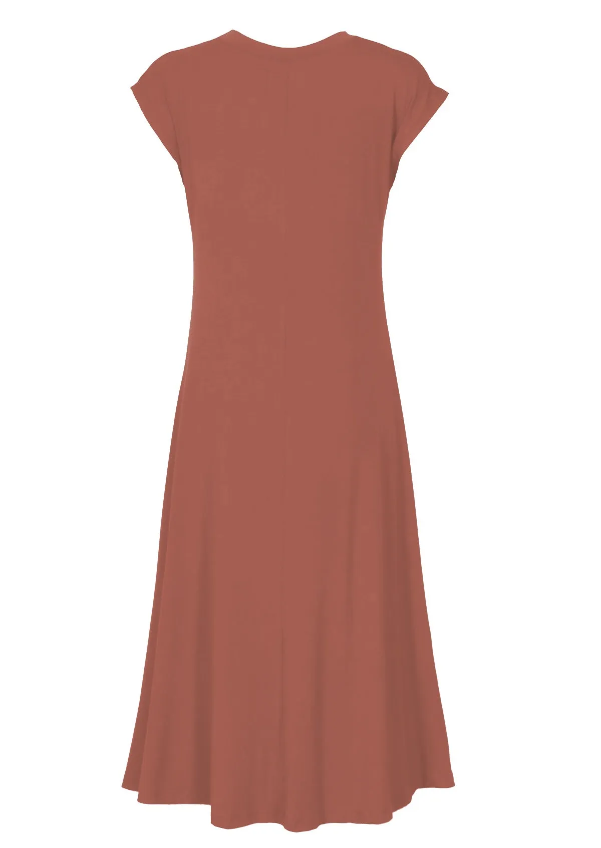 A-line Stretch Rayon Dress Dusty Rose