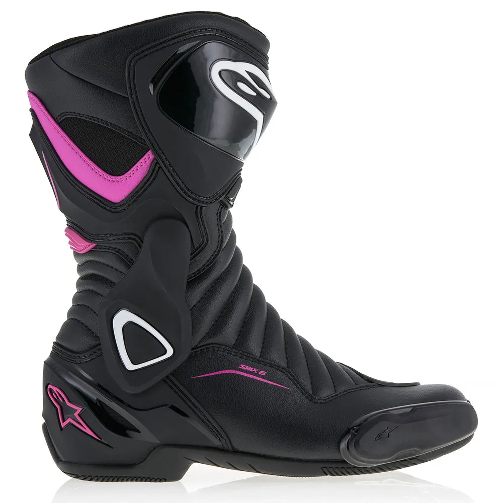 Alpinestars Stella SMX 6 v2 Women's Motorcycle Boot Black Fuchsia White