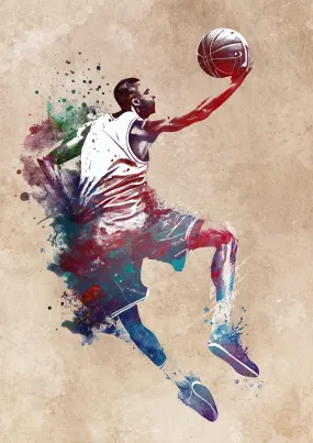 Basketball player sport art 2