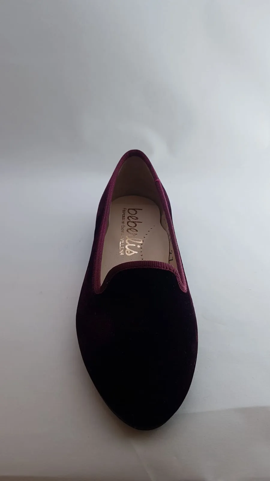 Beberlis Velvet Bordeaux Slip On Flats