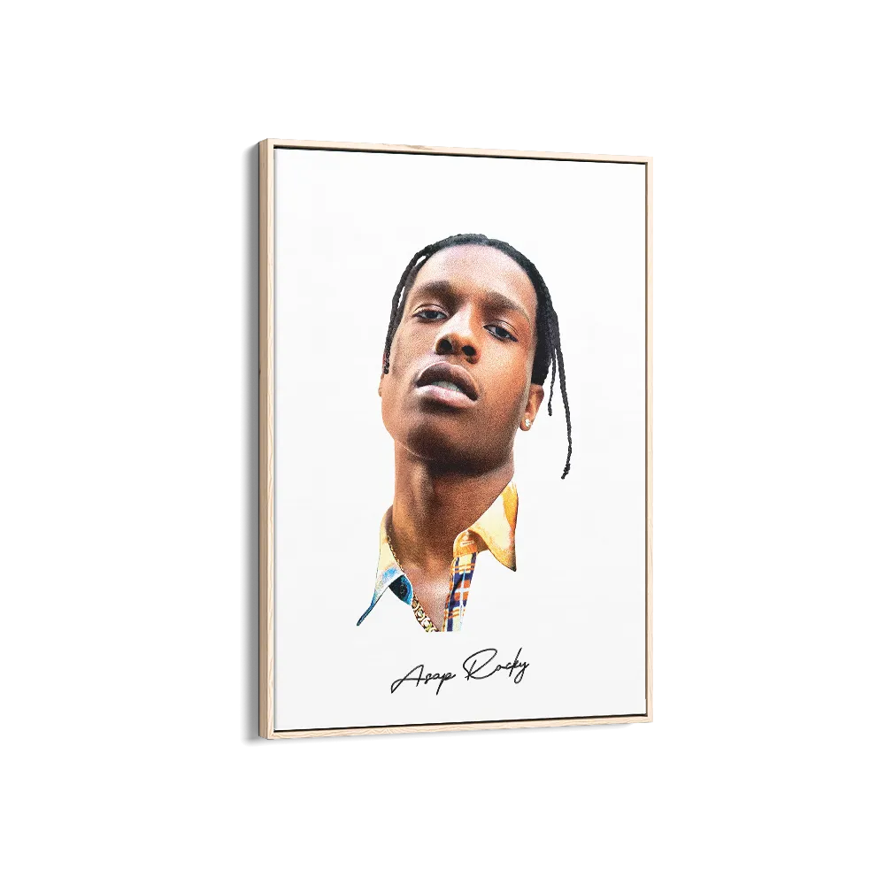 Big Head Retro ASAP Rocky White Portrait