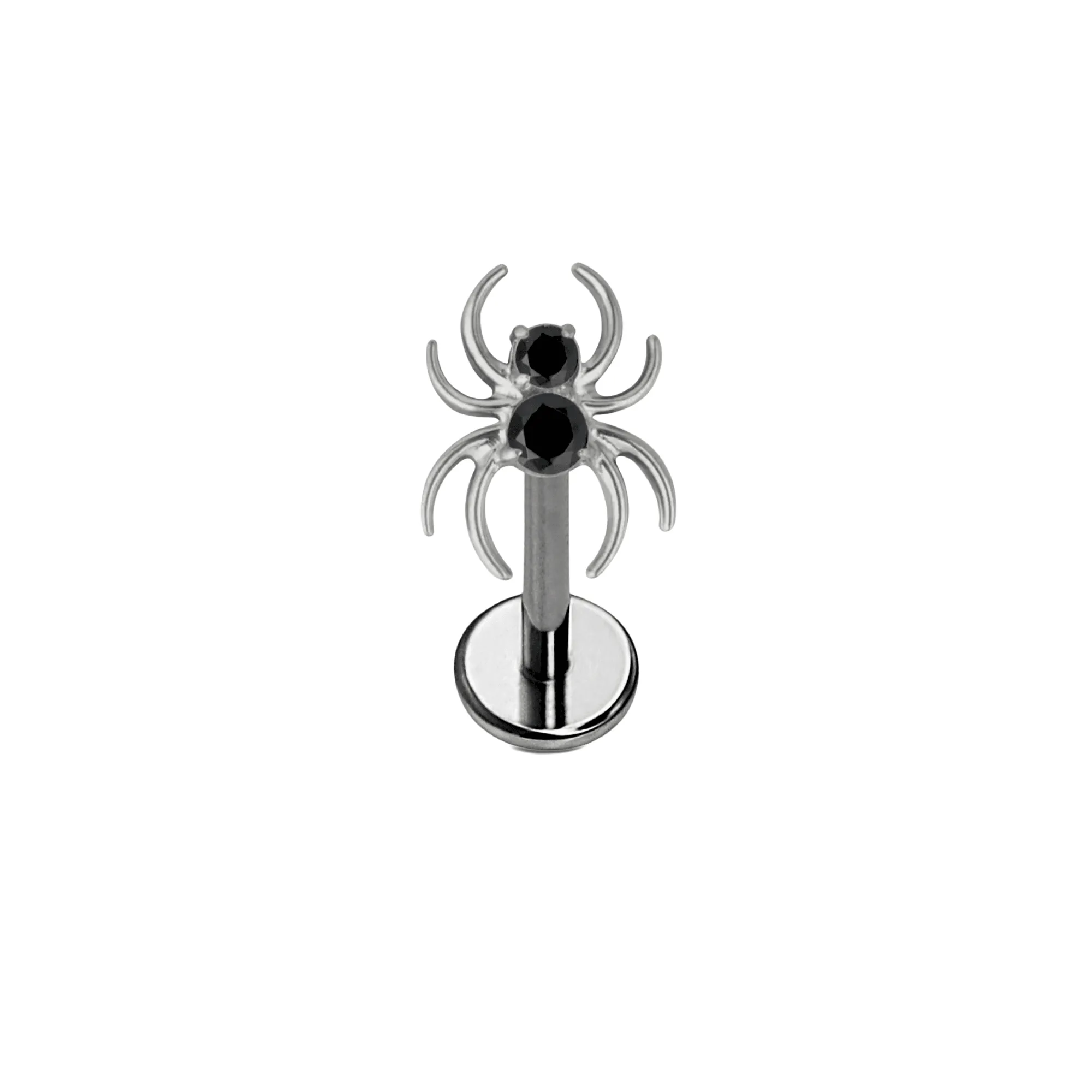 Onyx Jewel Spider Flat Back Stud