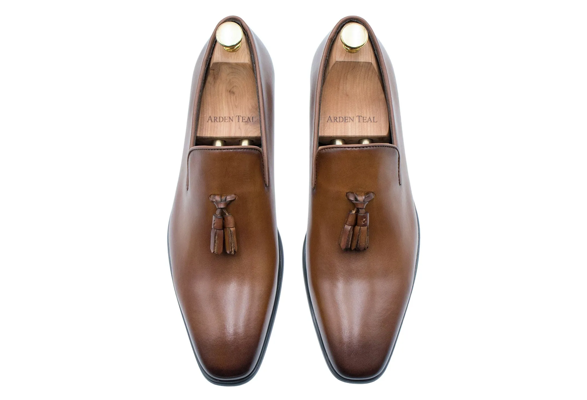 Polvorines Chestnut Wholecut Tassel Loafer