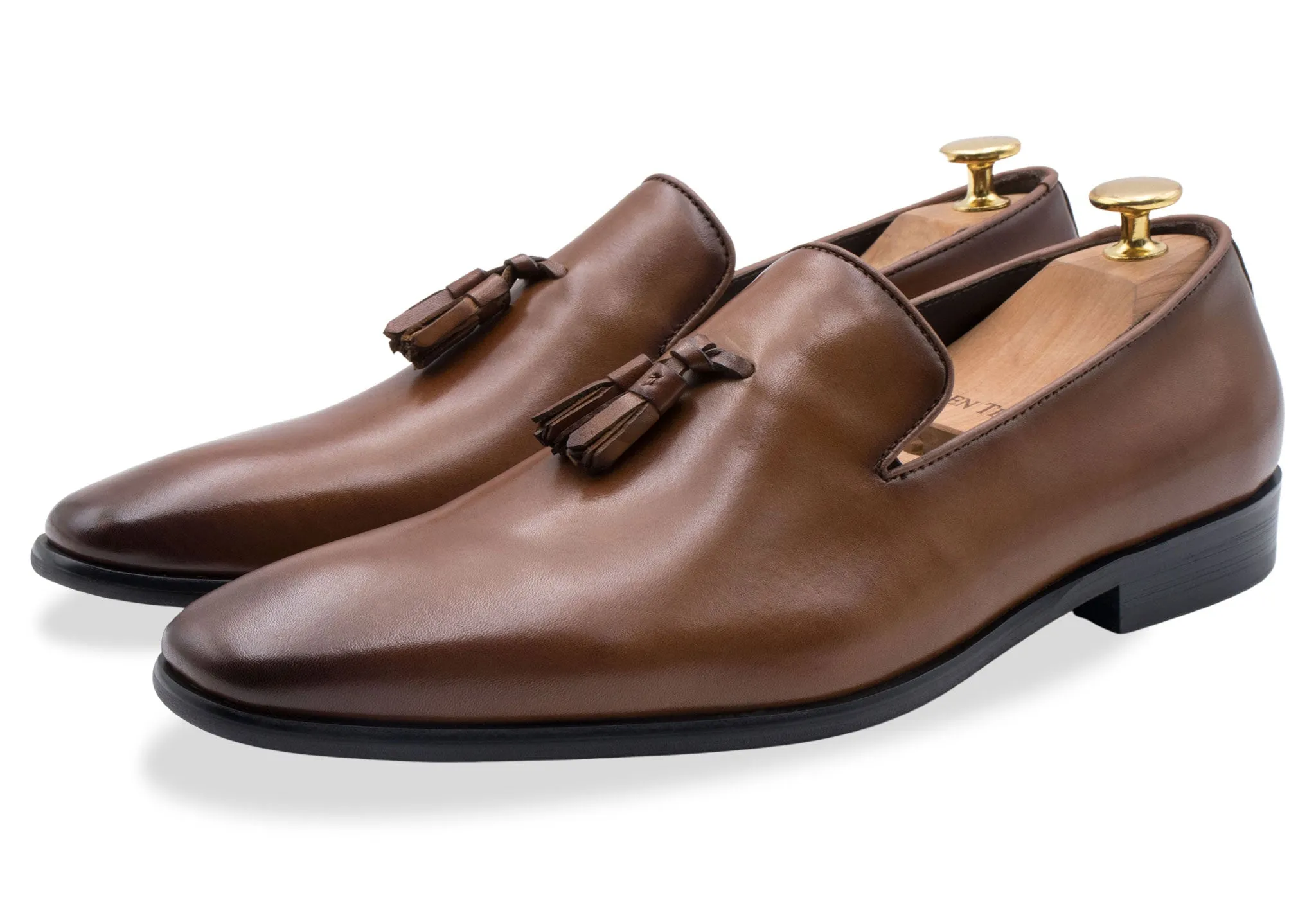 Polvorines Chestnut Wholecut Tassel Loafer