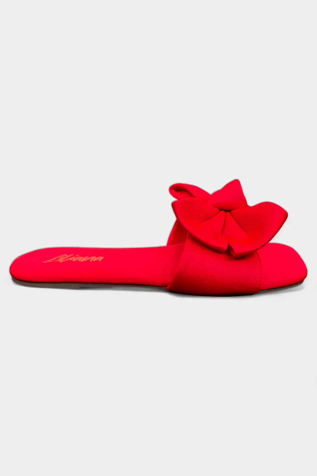 Red Bow Flat Sandals