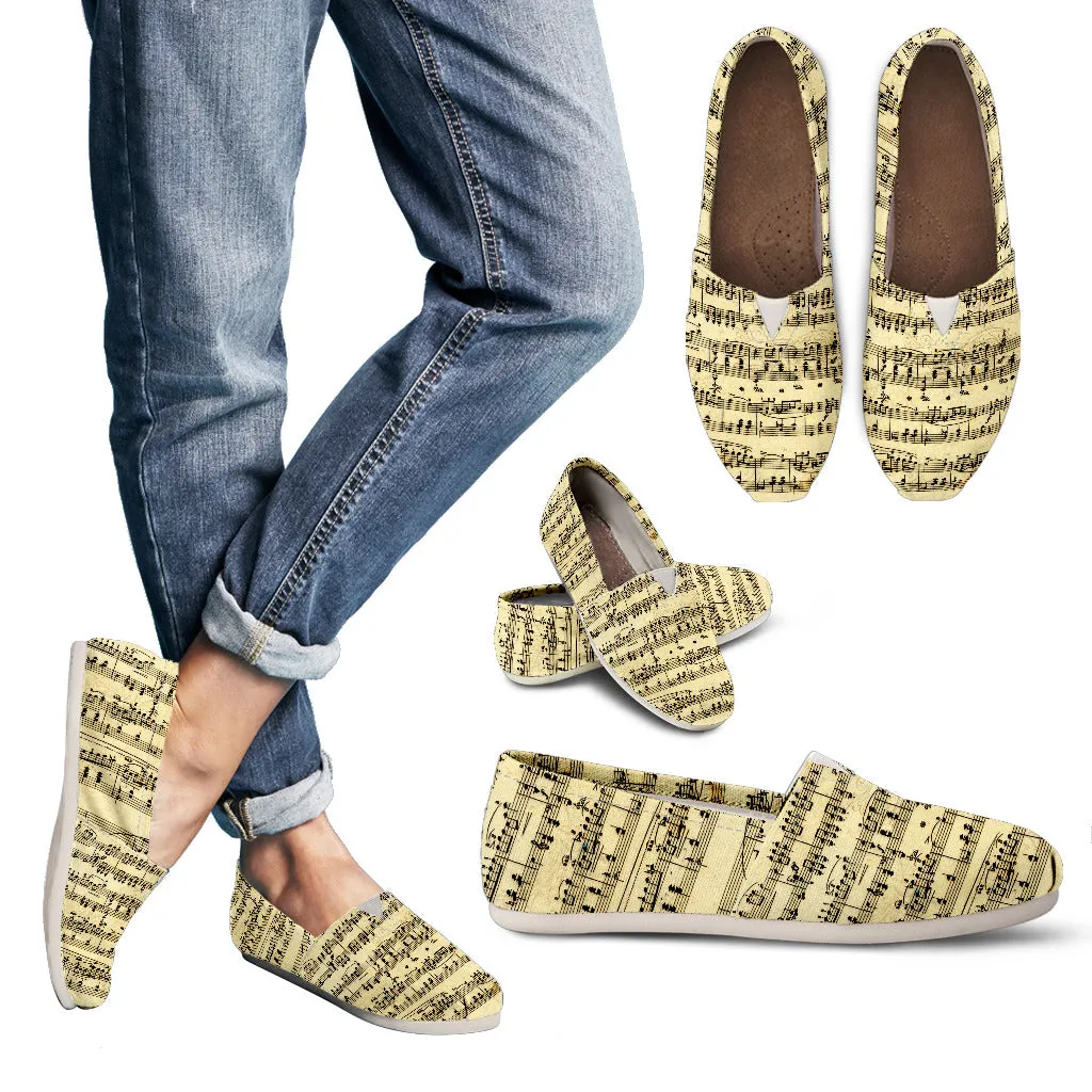 Sheet Music Design Womens Casuals Shoes