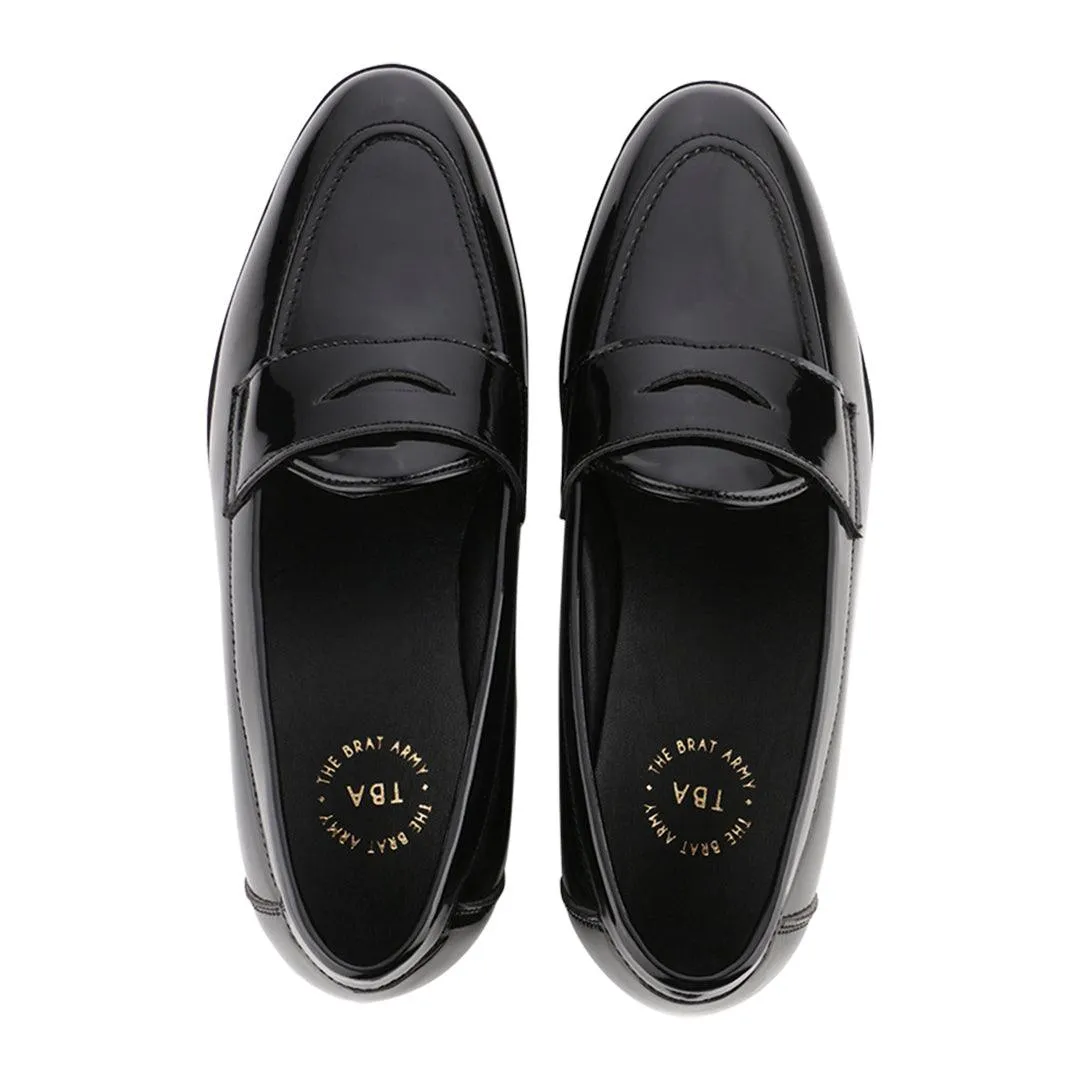 Siena Timeless Patent Black Classic Penny Loafers