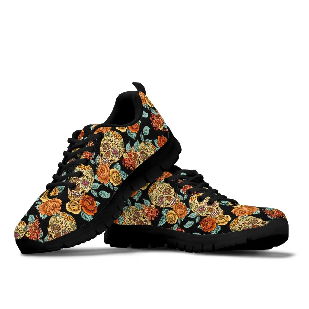 Skull and Roses Running Shoes