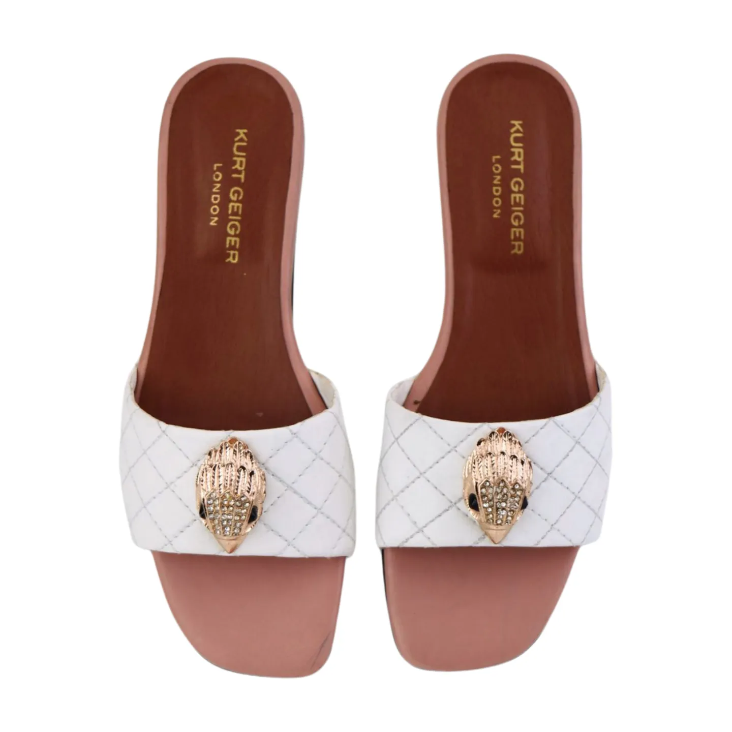 Stylish Trendy Eagle Head Buckle Embellished Flat Sandals