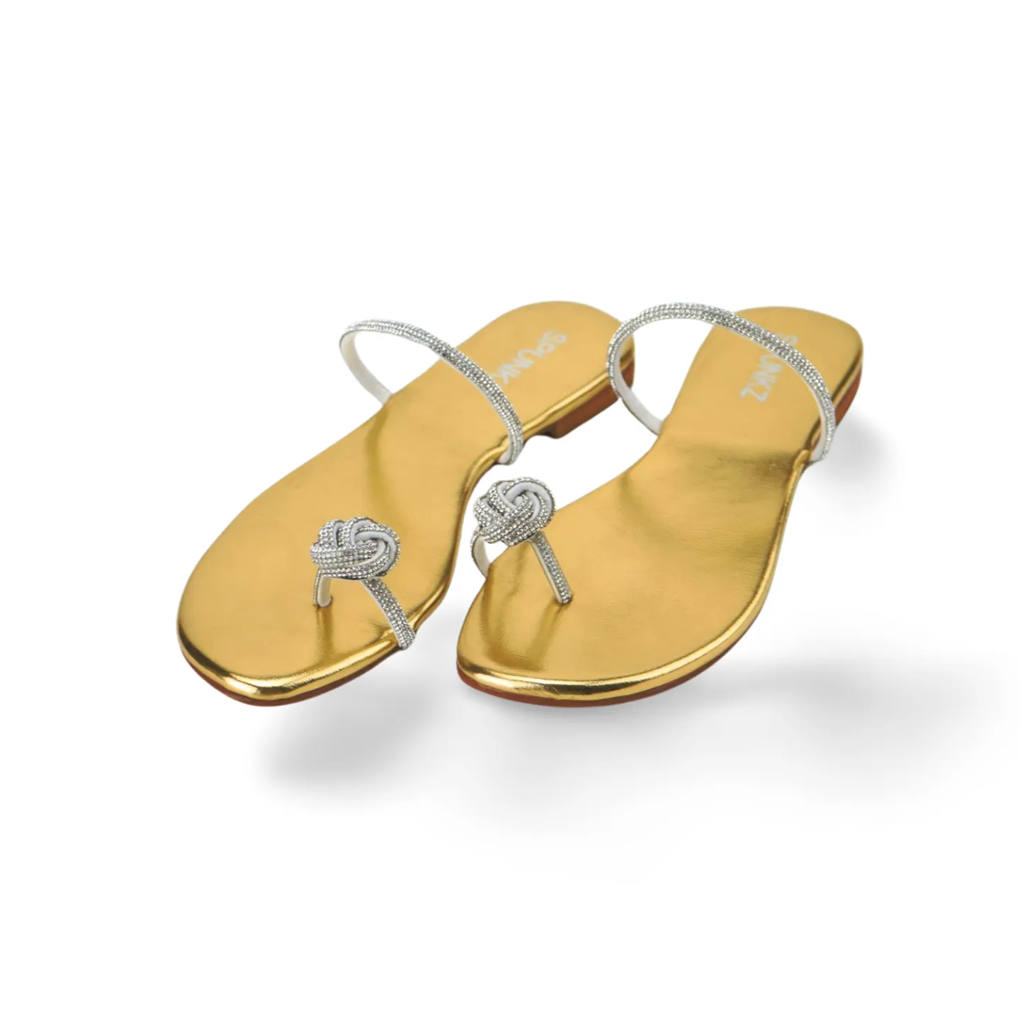 Women's Rhinestone Toe-Ring Flat Sandals